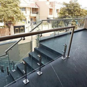 Top Mounted Short Height Flat Balustrade With Glass